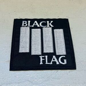 Black Flag Band Iron On Patch SST Bars Logo Circle Jerks Agnostic‎ Front